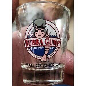 Bubba Gump Shrimp Co Mall of America Souvenir Shot Glass 2oz Logo